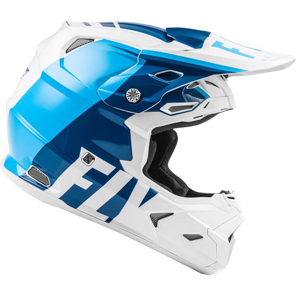 Шлем (кроссовый) FLY RACING TOXIN MIPS TRANSFER синий/белый (2020)