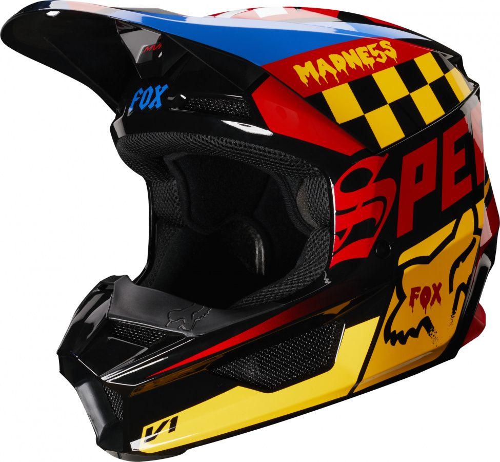 Мотошлем кроссовый Fox V1 Czar Helmet Black/Yellow